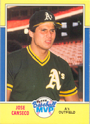 1988 Fleer Baseball MVPs Baseball Cards       003      Jose Canseco
